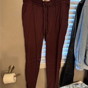 Burgundy Jogger Dress Pants
